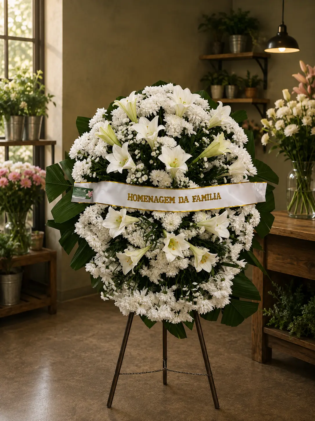 Coroa Premium — coroa de flores para velório