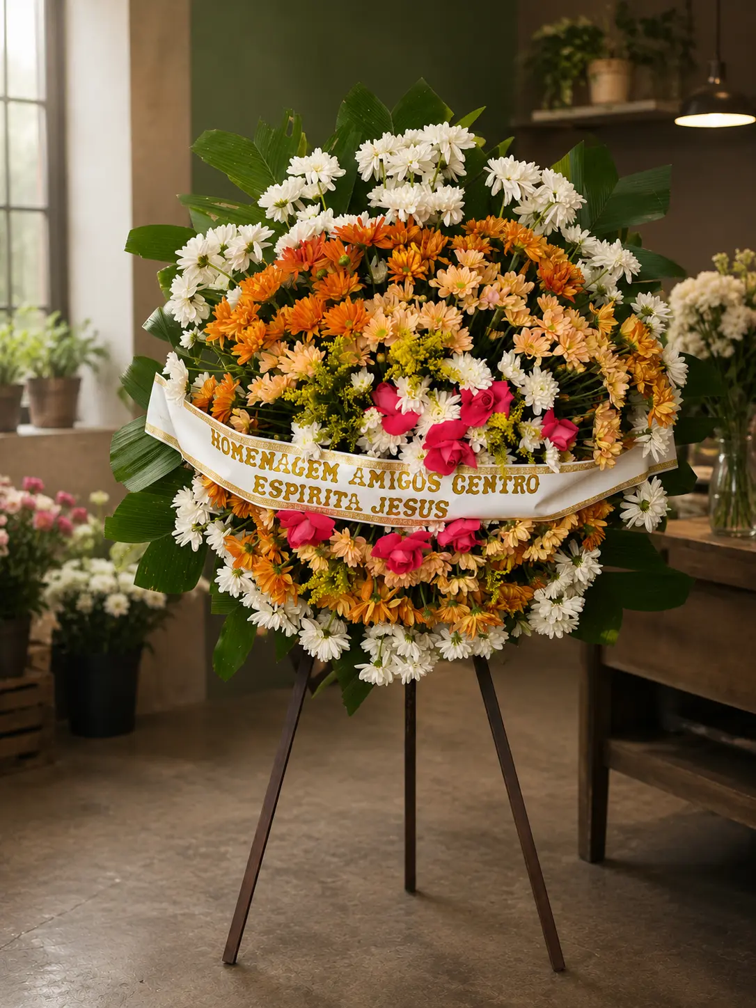 Coroa Econômica — coroa de flores para velório