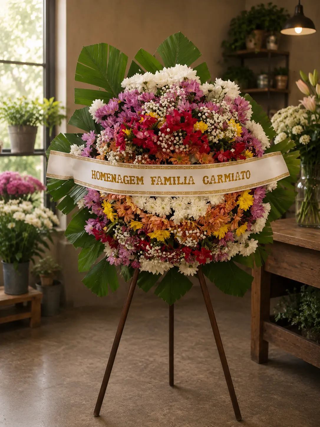 Coroa Padrão — coroa de flores para velório
